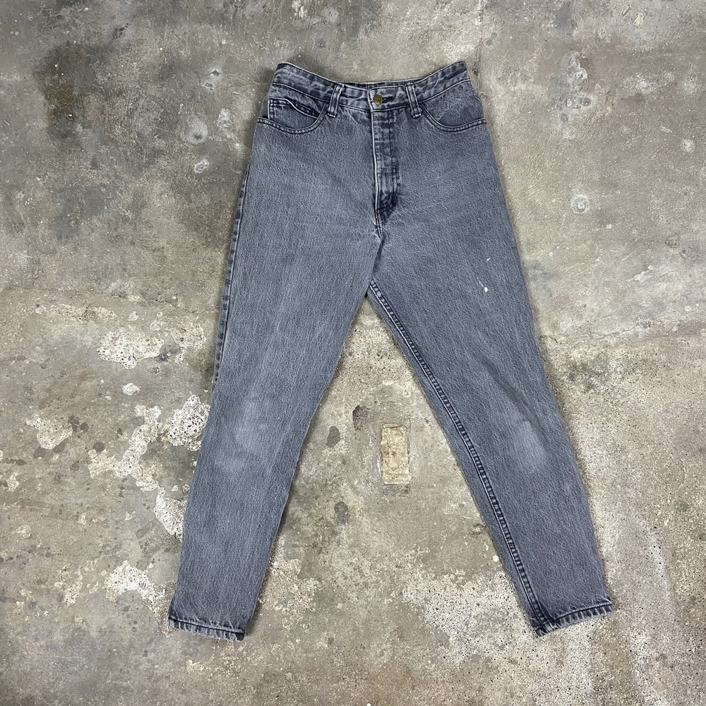 Vintage Guess Jeans‎ Size 29x27 Gray Denim Light Wash Ankle Zip Adjustable